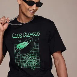 WROGN Comfort Fit Printed Pure Cotton T-shirt-picture-25