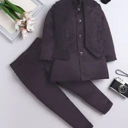 FOURFOLDS Boys Mandarin Collar 3 Piece Suits-picture-19