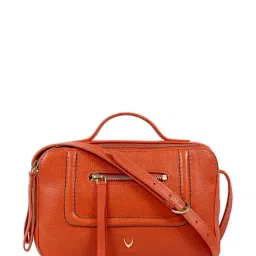 Hidesign Aspen 01 Sb Orange Solid Leather Sling Bag-image-93