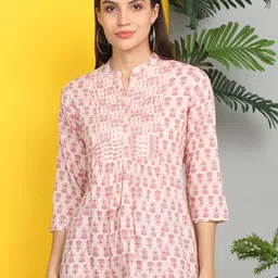 AVALIA Women Floral Printed Short Kurti-image-57