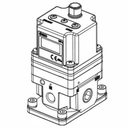 SMC Rc 1/4 Pneumatic Regulator - 0.005MPa to 0.9MPa, Rc 1/4 mm, 1MPa max. input, ITV2050-012N3-X26-picture-1