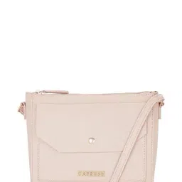 Caprese Powder Peach Solid Sling Handbag-picture-32