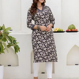 PURSHOTTAM WALA Floral Printed Straigt Kurta image 2