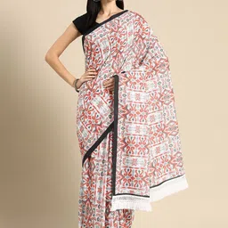 BUTA BUTI Floral Pure Cotton Saree-picture-17