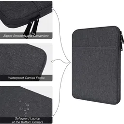 ProElite Tablet Sleeve Case Upto 11.5 inch for iPad 10.2/9.7/10.9/Pro 11/Samsung/Lenovo/Galaxy Tab A9 Plus/S7/S8/S9/Realme Pad/Oppo Pad/Xiaomi Mi pad 7/Redmi Pad, Oneplus Pad (with Pocket), Dark Grey image 4