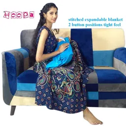 HOOPA 2-in-1 Hooded Feeding Pillow Turquoise Blue | Feeding Pillow with Cover | Nursing pad with Baby Cover Baby Carrier, Reclined Carrier, Infant Carrier image 5