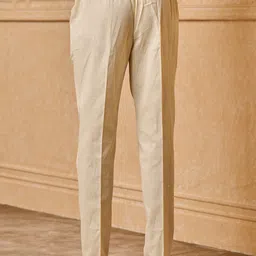 Tasva Men Mid Rise Regular Fit Trousers image 2