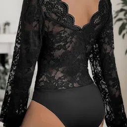 StyleCast Self Design V-Neck Bodysuit image 2