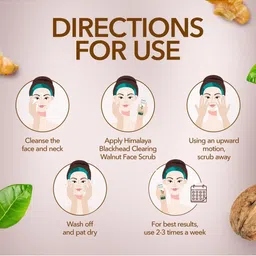 Himalaya Blackhead Clearing Walnut Facial Scrub With Lemongrass - 50g image 4