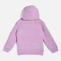 JWAAQ Full Sleeves Bunny Embroidered Coordinating Winter Set With Faux Fur - Lavender image 4