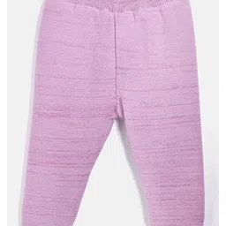 JWAAQ Full Sleeves Bunny Embroidered Coordinating Winter Set With Faux Fur - Lavender image 5