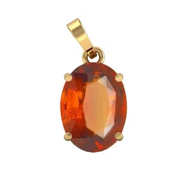 GenZcomplex Gold-Plated Garnet-Studded Oval Shape Pendant-picture-18