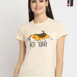 Dreambe Women Typography Printed T-shirt-picture-28