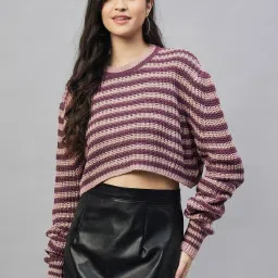 Club York Pink Striped Sweater image 1