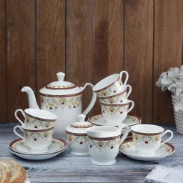 Clay Craft Multicolor Fine Ceramic Tea Set image 1