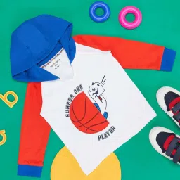 Pantaloons Baby Kids Multicolor Cotton Printed Full Sleeves T-Shirt image 1