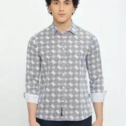 Being Human White Slim Fit Printed Shirt-picture-26