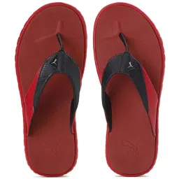 Puma Men's Galaxy Comfort V2 IDP Red & Black Flip Flops image 1