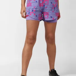 Forever 21 Purple Printed Sports Shorts image 1