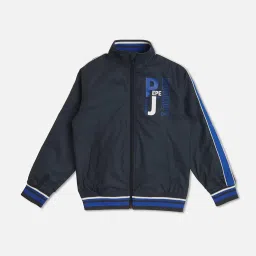 Pepe Jeans Kids Navy Solid Jacket image 1