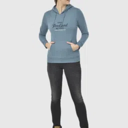 Woodland Blue Graphic Print Hoodie image 5