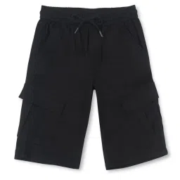 Gini & Jony Kids Black Solid Bermudas image 1