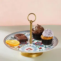 fabindia home Fabindia Multicolor Ceramic Pashav Serving Platter image 1