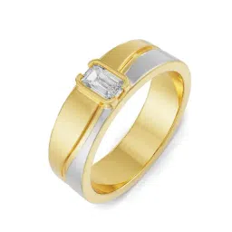 EMORI Yellow Gold Timeless Emerald Men's Diamond Ring-image-27