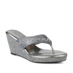 Inc.5 Women's Gun Metal Thong Wedges image 1