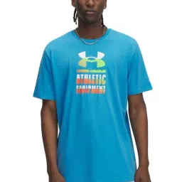Under Armour Blue Regular Fit Printed Sports T-Shirt-picture-31