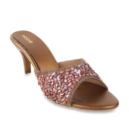 Mochi Women's Pink Casual Stilettos image 1