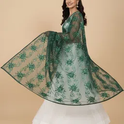 TASHVIKA'S Women Embroidered Dupatta with Mirror Work image 5