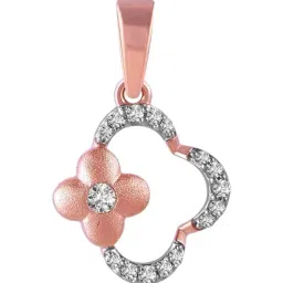 P.C. Chandra Jewellers 14KT (585) Rose Gold and Diamond Pendant (Without Chain) for Women-picture-46