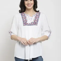Global Republic White Printed Top-image-83