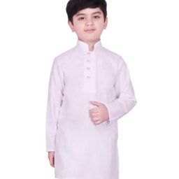 SG Yuvraj Kids White Solid Kurta-picture-38