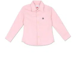 U.S. Polo Assn. Kids Light Pink Solid Full Sleeves Shirt-picture-19