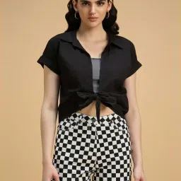 Forever 21 Black Regular Fit Shirt image 1