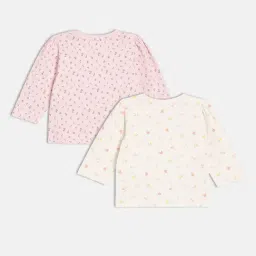 Miniklub Girls Multicolor Cotton Printed Knit Top - Pack of 2 image 2