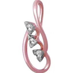 P.C. Chandra Jewellers 14KT (585) Rose Gold and Diamond Pendant (Without Chain) for Women-picture-42