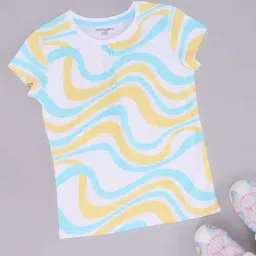 Pantaloons Junior Girls Multicolor Cotton Camouflage T-Shirts-picture-26