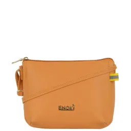 Enoki by Baggit Bulma N Yellow Solid Medium Sling Handbag image 1