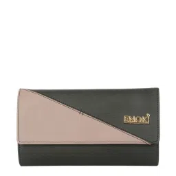 Enoki by Baggit Hanino N Black Solid Tri-Fold Wallet for Women image 1