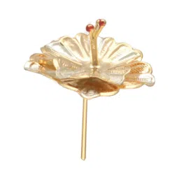 Sri Jagdamba Pearls Golden 0.8 Silver Pooja Flower - 3 gm image 1