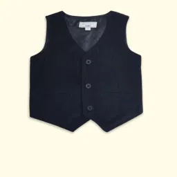 Pantaloons Baby Kids Navy Regular Fit Waistcoat image 1