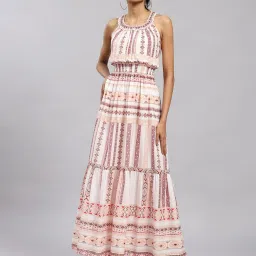Label Ritu Kumar Light Pink Printed Maxi Dress image 1