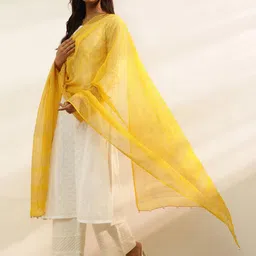 Fabindia Printed Cotton Silk Dupatta image 5