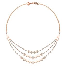 Joyalukkas 18k (750) Purity Rose Gold Layered Radiance Diamond Necklace-picture-0