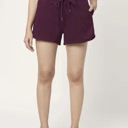 Ajile by Pantaloons Purple Cotton Sports Shorts image 1
