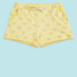 Pantaloons Junior Kids Yellow Cotton Printed Shorts image 1