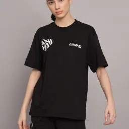 GRIFFEL Black Printed T-Shirt With Shorts image 1